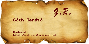 Góth Renátó névjegykártya