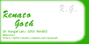 renato goth business card
