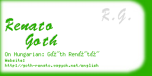 renato goth business card